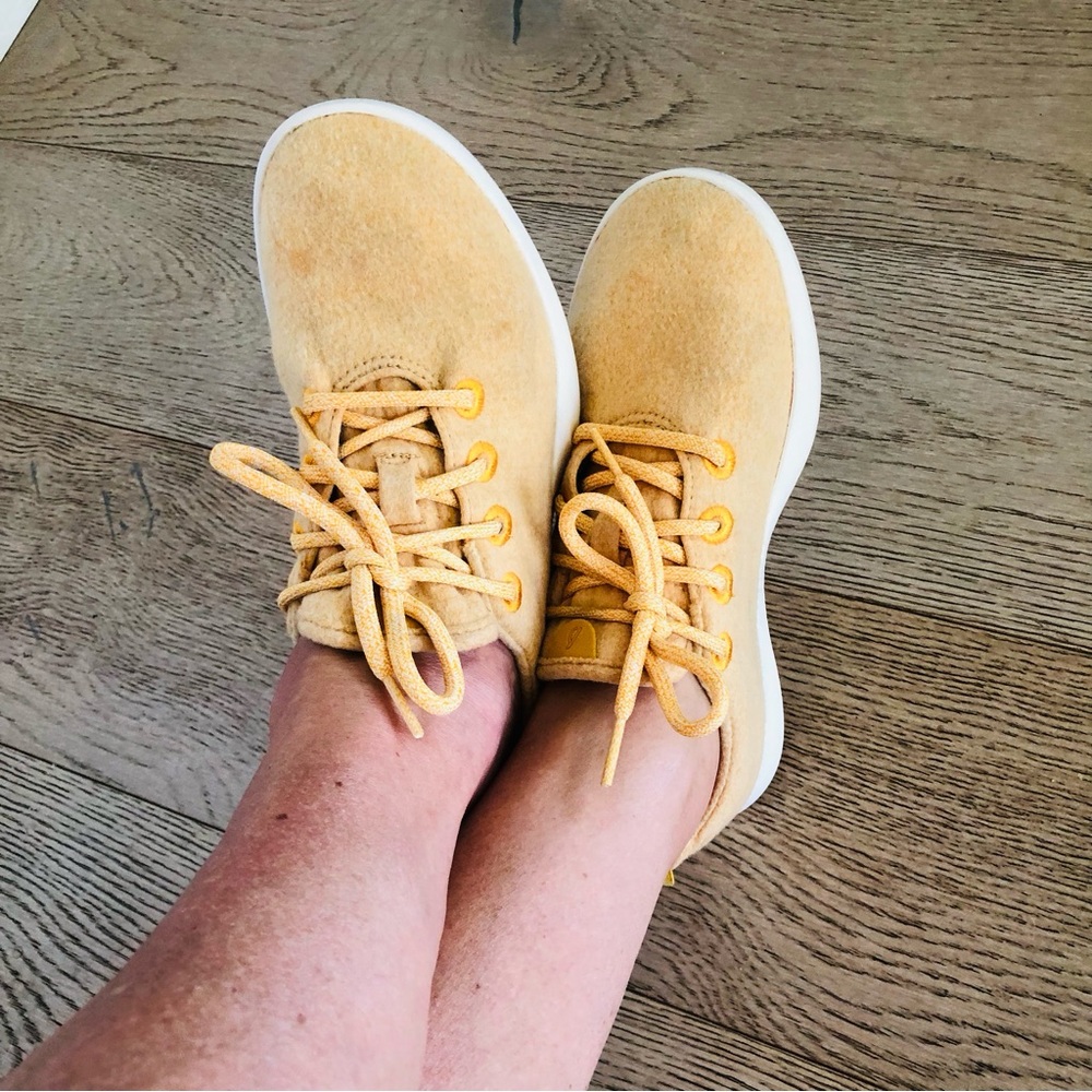 Allbirds Wool Runners Women’s 8 Tuke Honey Yellow Merino Wool Sneakers Washable